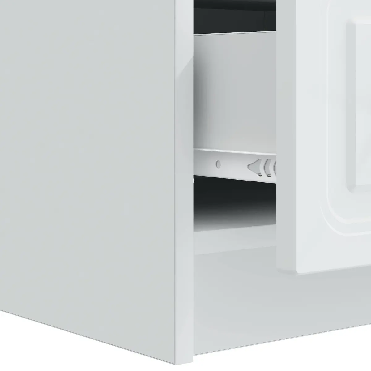 TV Cabinet Modern White 147cm Engineered Wood with Drawer