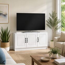 Inviting White TV Cabinet for Modern Living Spaces