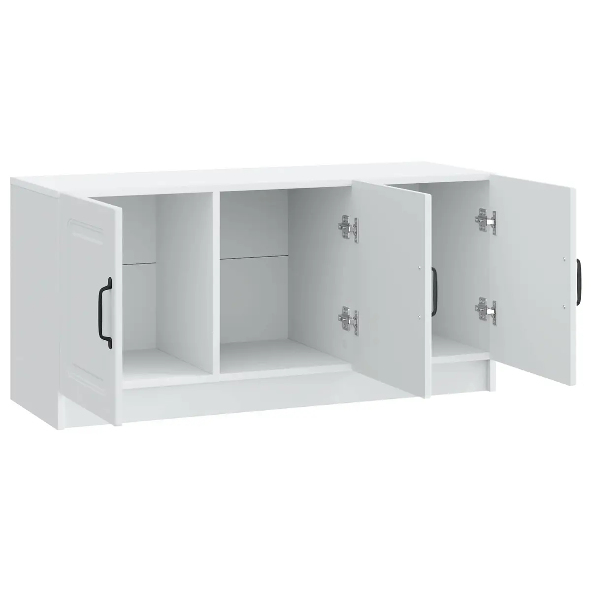 White TV Cabinet Modern Living Room Storage Unit Media Console 99x34.5x47cm