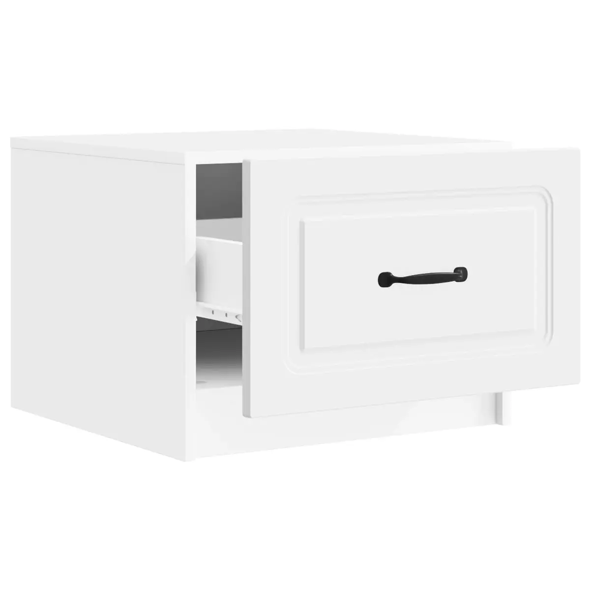 Coffee Table with Storage Drawer in White