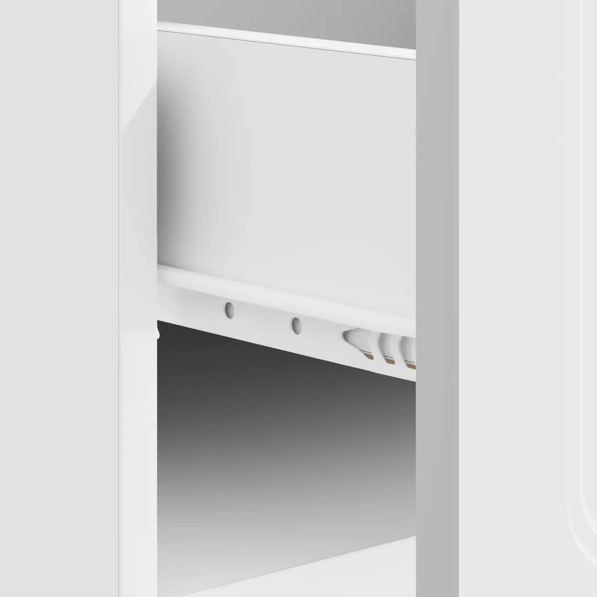 Coffee Table with Storage Drawer in White
