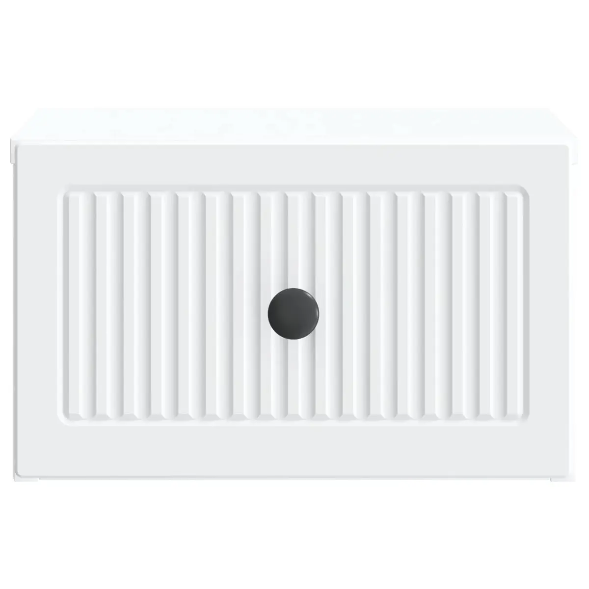 Wall-Mounted Bedside Cabinet White Modern Floating Storage Drawer Engineered Wood
