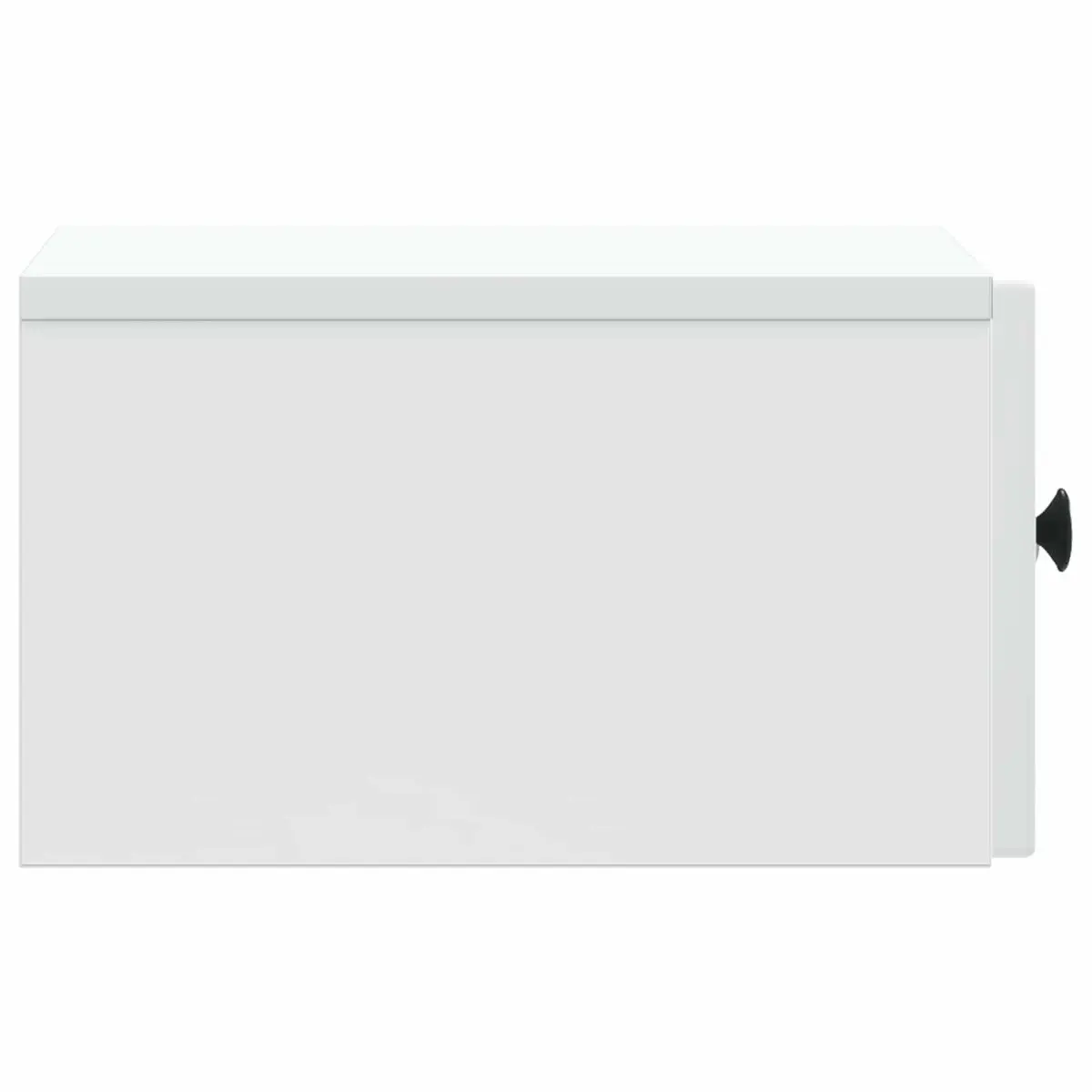 Wall-Mounted Bedside Cabinet White Modern Floating Storage Drawer Engineered Wood