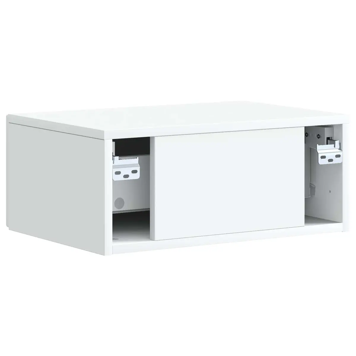 Bedside Cabinet Vintage Style White 49 x 34.5 x 20 cm Engineered Wood Nightstand Storage