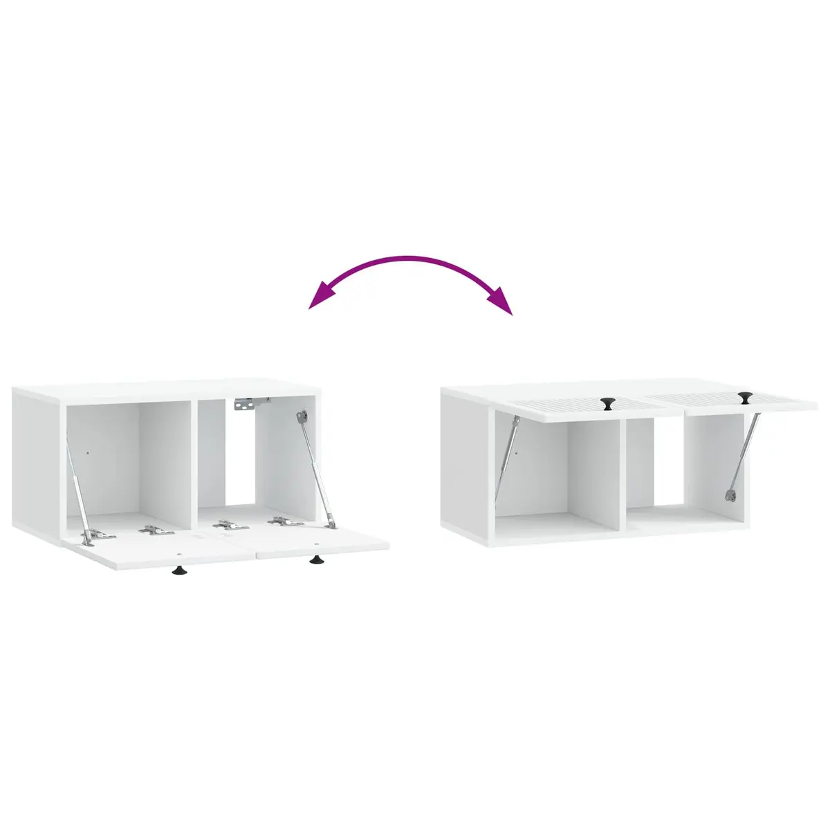 Wall-Mounted TV Cabinet in White