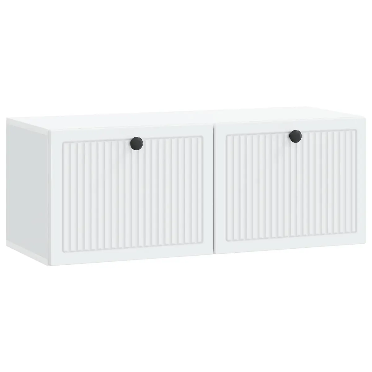 White Wall-Mounted TV Cabinet for Living Spaces
