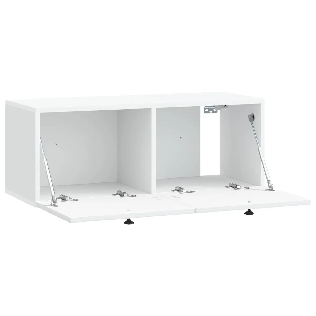 White Wall-Mounted TV Cabinet for Living Spaces