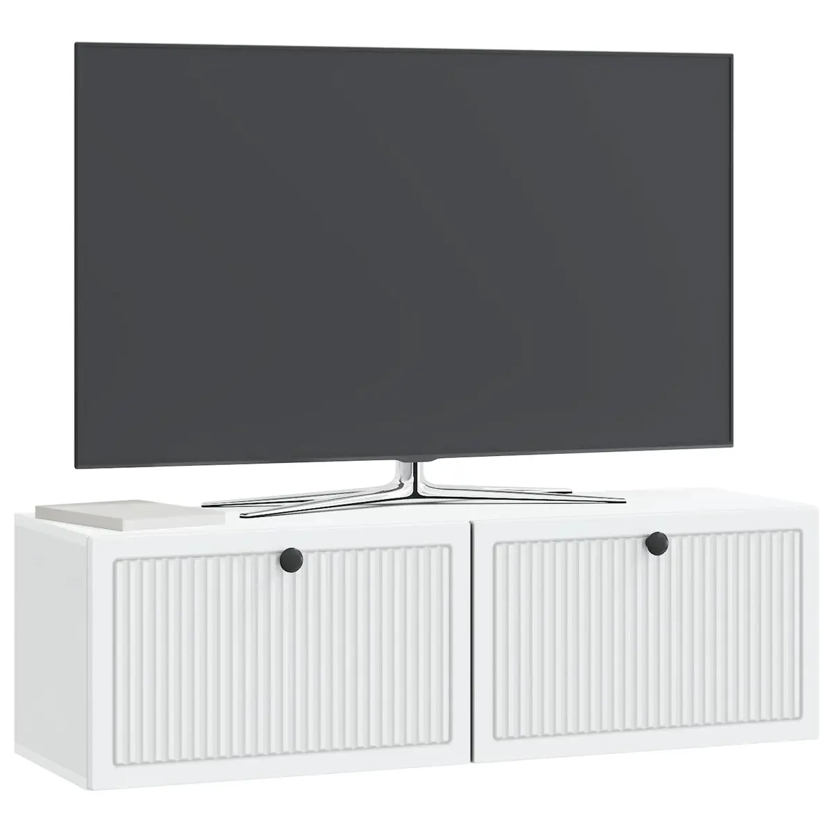 Wall-Mounted TV Cabinet White 98 x 31 x 30 cm Engineered Wood
