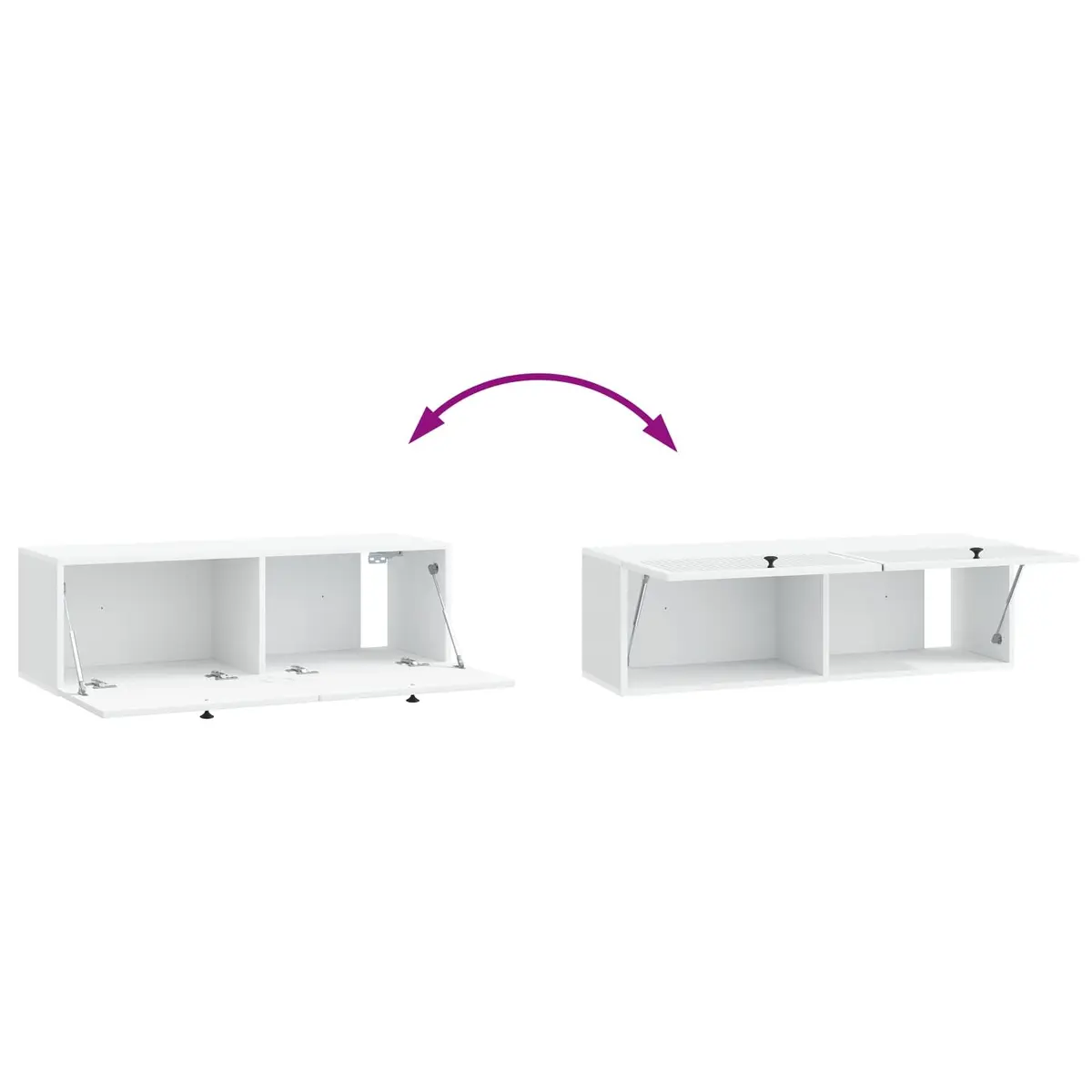 Wall-Mounted TV Cabinet White 98 x 31 x 30 cm Engineered Wood