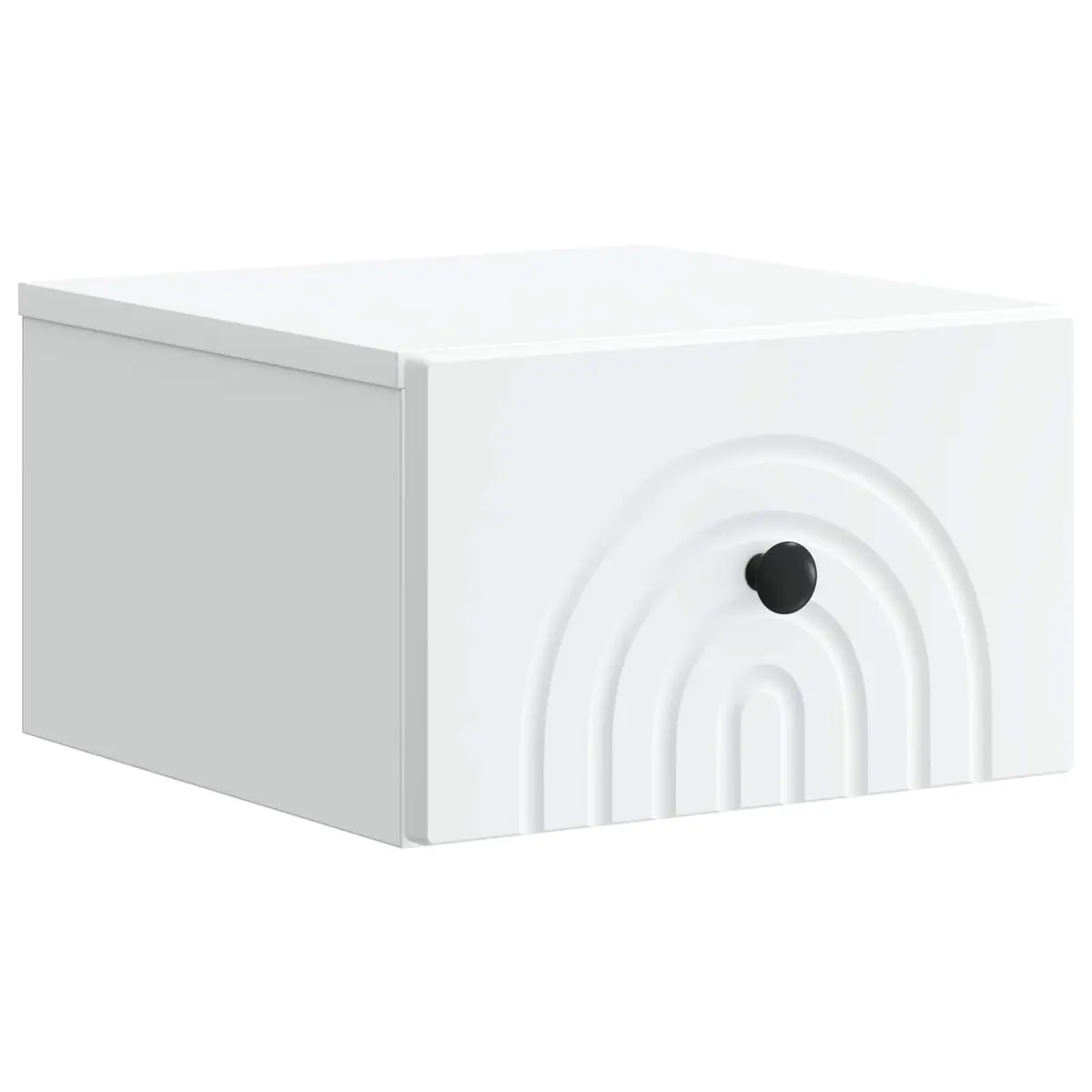 Wall-Mounted Cabinet Compact White Engineered Wood Drawer Storage Organiser
