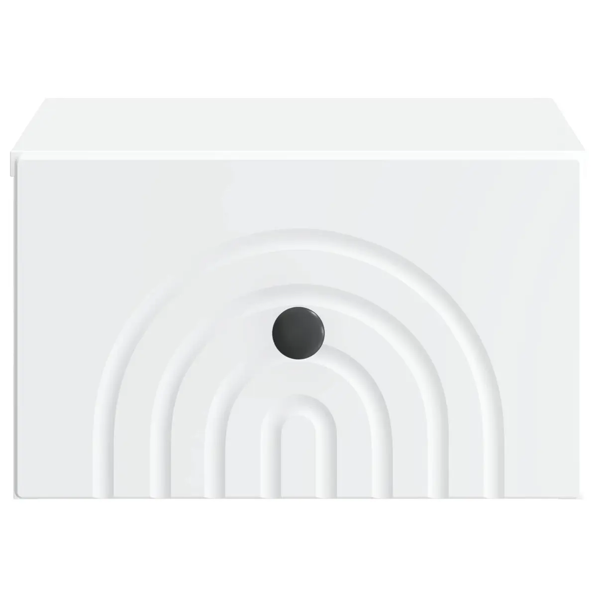 Wall-Mounted Cabinet Compact White Engineered Wood Drawer Storage Organiser