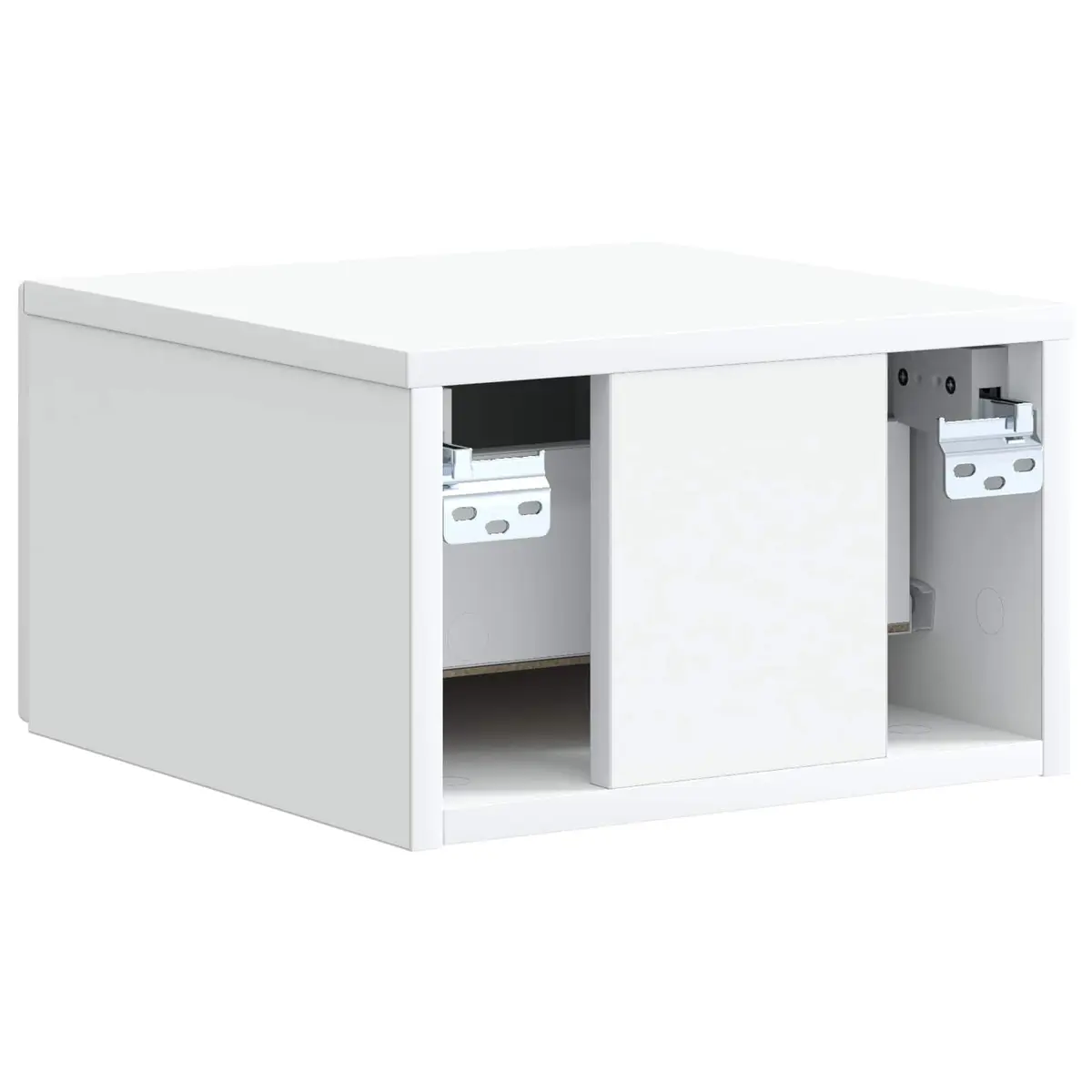 Wall-Mounted Cabinet Compact White Engineered Wood Drawer Storage Organiser