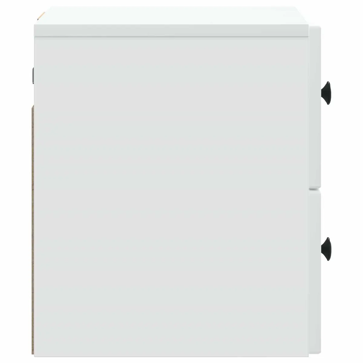 White Wall-Mounted Nightstand with Storage Drawer