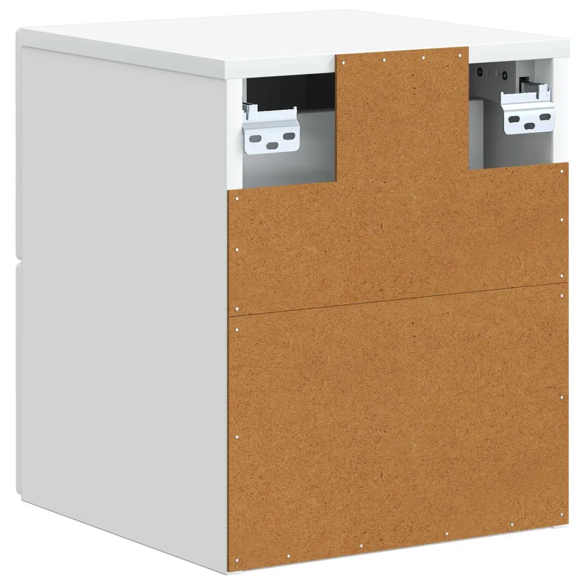 White Wall-Mounted Nightstand with Storage Drawer