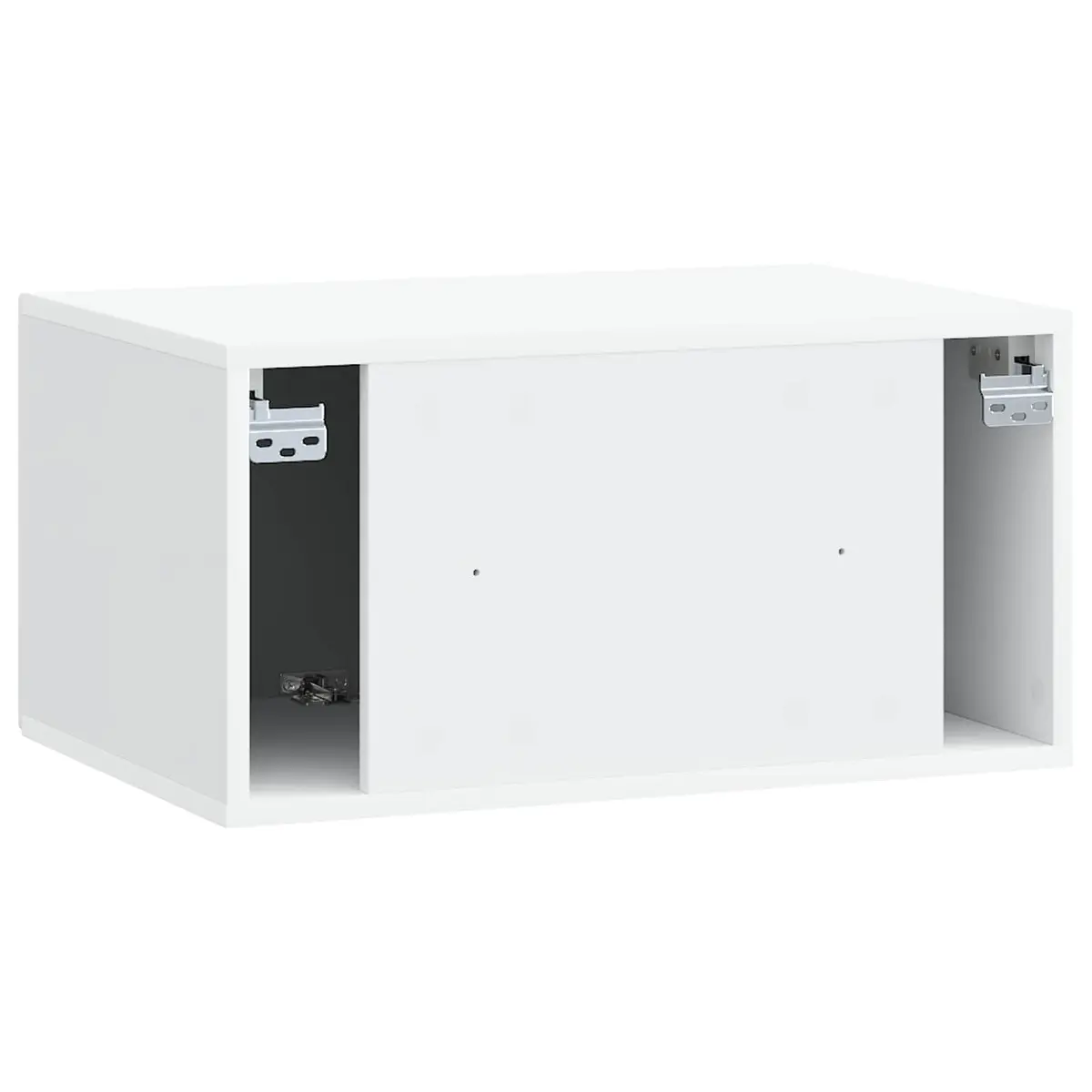 Wall-Mounted TV Cabinet White Modern Living Room Storage Engineered Wood