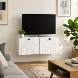 Elegant Wall-Mounted TV Cabinet for Living Room