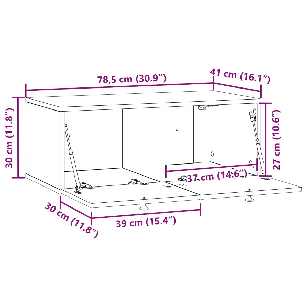 Wall-Mounted TV Cabinet for Living Room