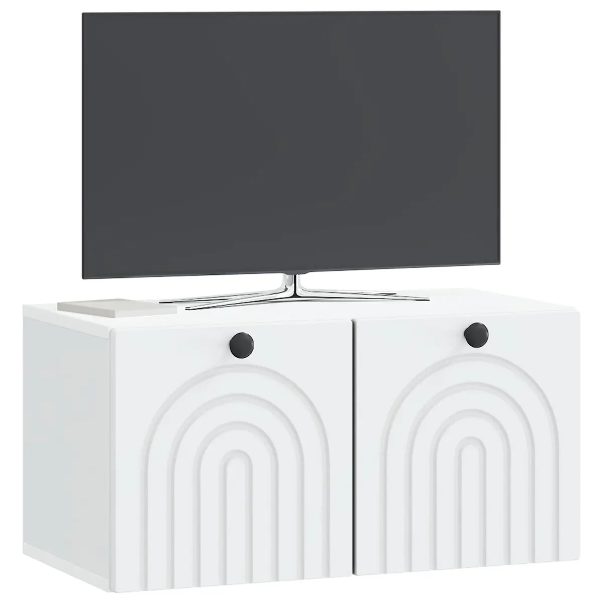Wall-Mounted TV Cabinet in White 59.5 x 31 x 30 cm