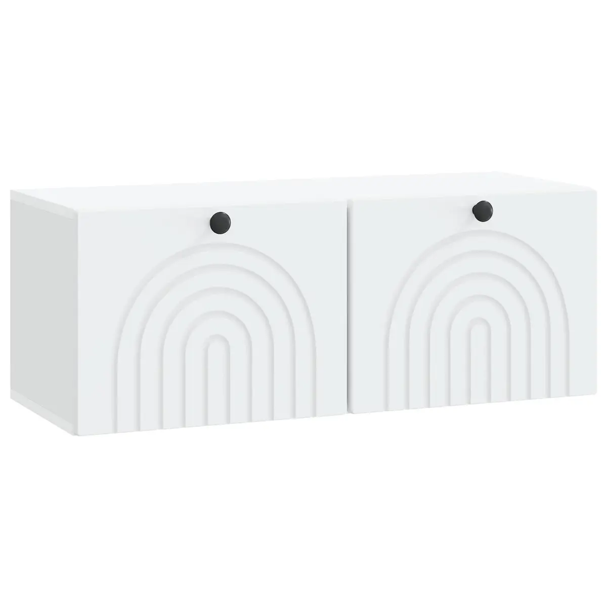 White Wall-Mounted TV Cabinet for Living Room
