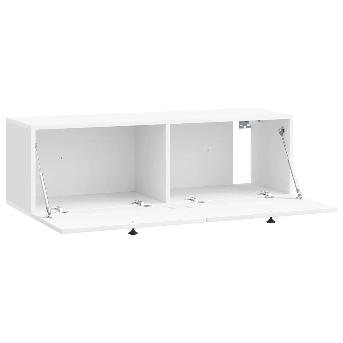 White Engineered Wood Wall-Mounted TV Cabinet
