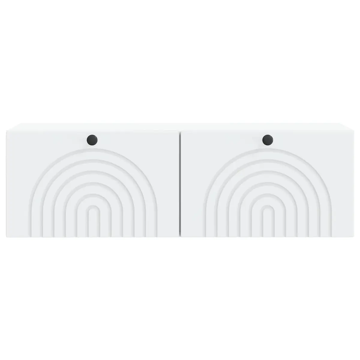 White Engineered Wood Wall-Mounted TV Cabinet