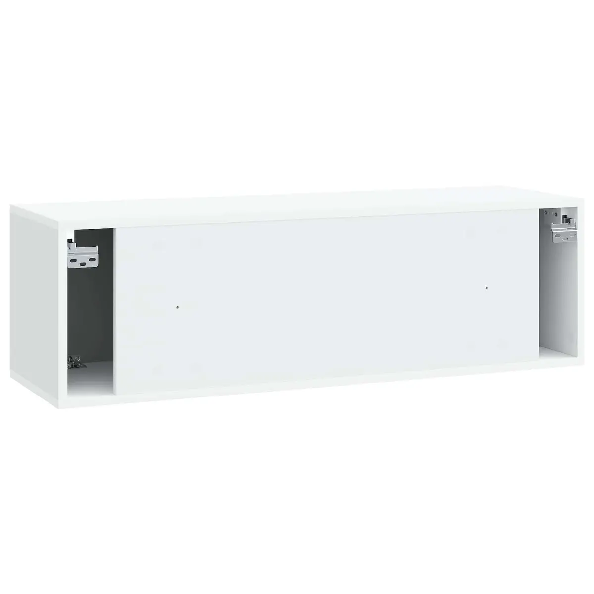 White Engineered Wood Wall-Mounted TV Cabinet
