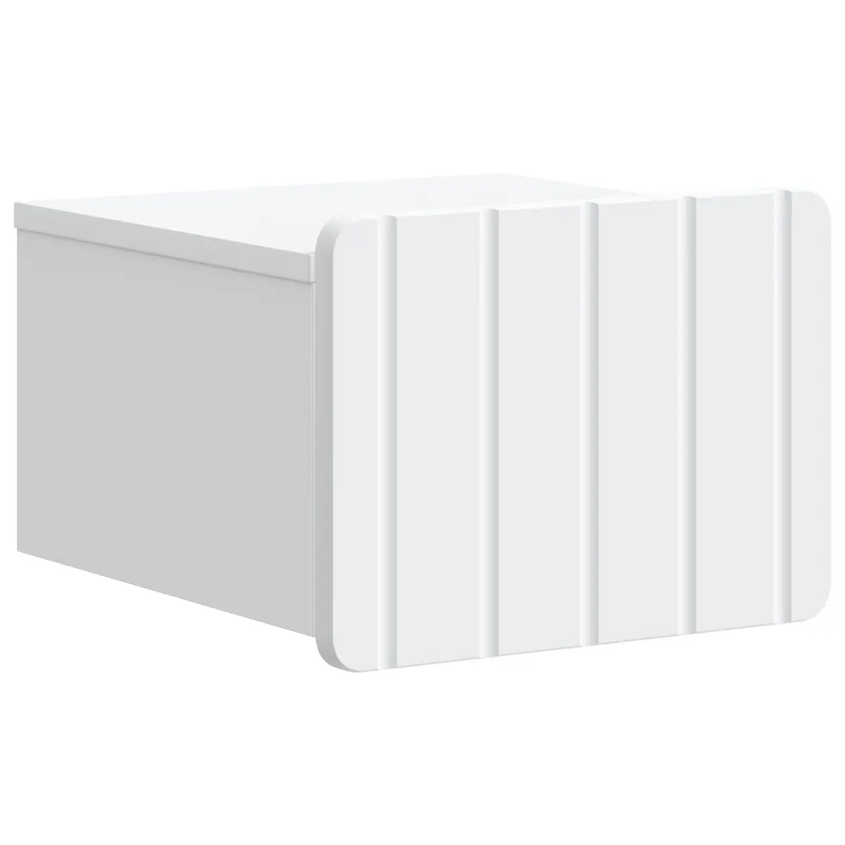 Wall-Mounted Bedside Cabinet White Vintage-Inspired Contemporary 33 x 34.5 x 24 cm Engineered Wood