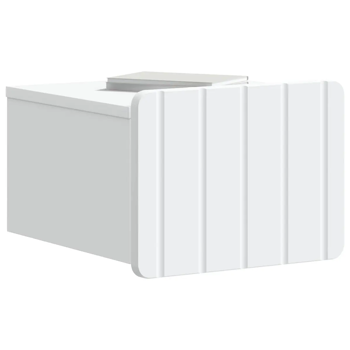 Wall-Mounted Bedside Cabinet White Vintage-Inspired Contemporary 33 x 34.5 x 24 cm Engineered Wood
