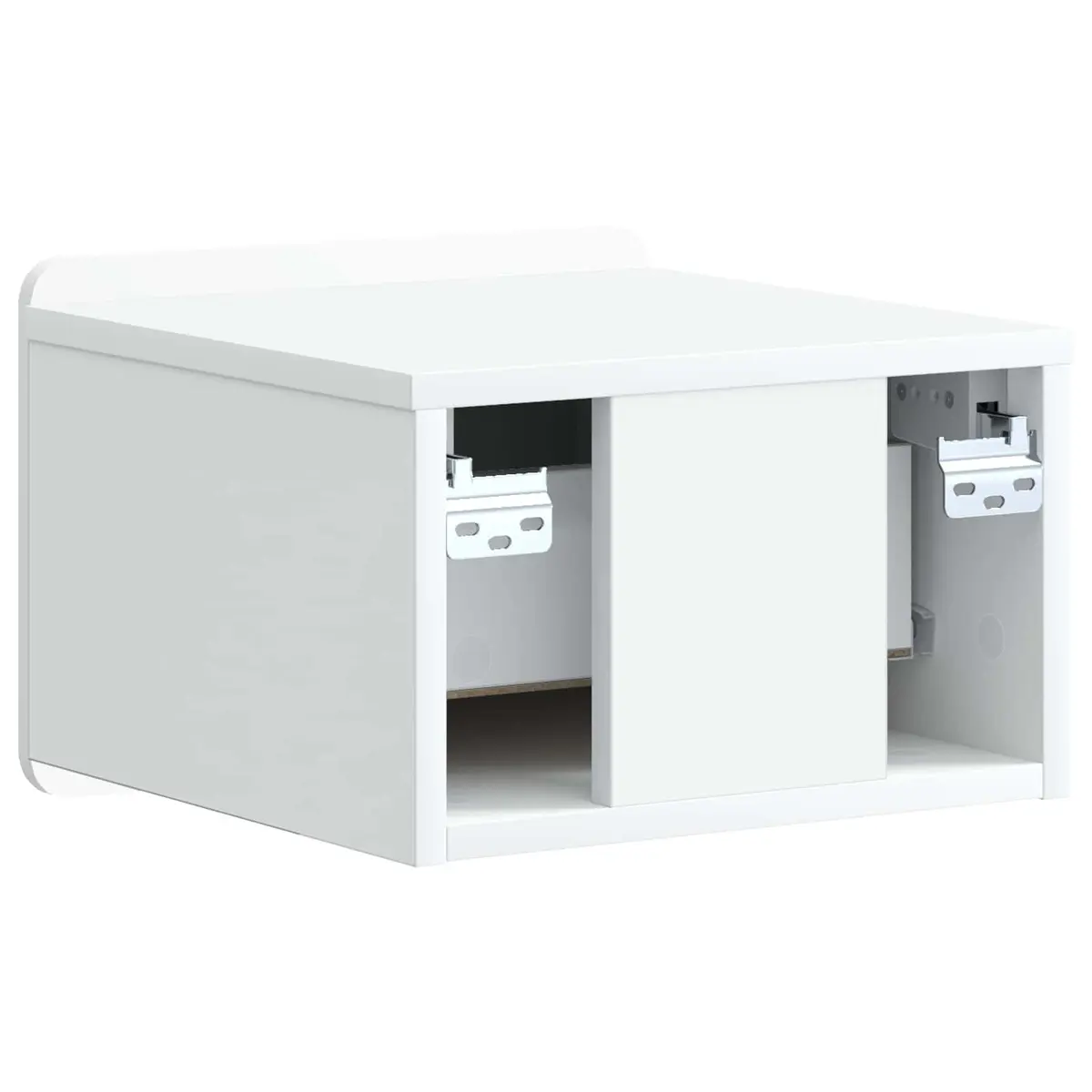 Wall-Mounted Bedside Cabinet White Vintage-Inspired Contemporary 33 x 34.5 x 24 cm Engineered Wood