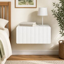 Stylish Wall-Mounted Bedside Cabinet in White