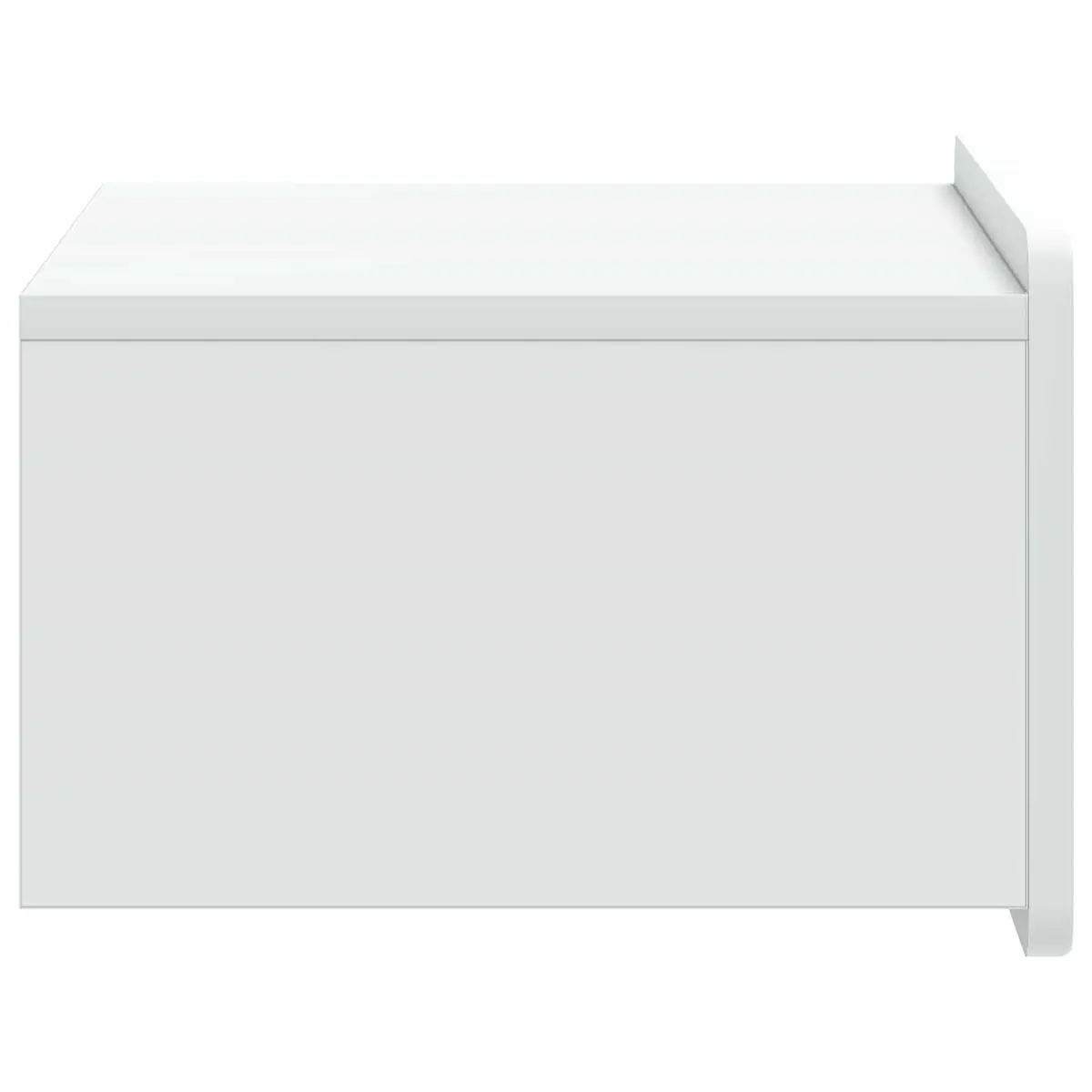 Wall-Mounted Bedside Cabinet White Engineered Wood Storage Unit 49 x 34.5 x 24 cm