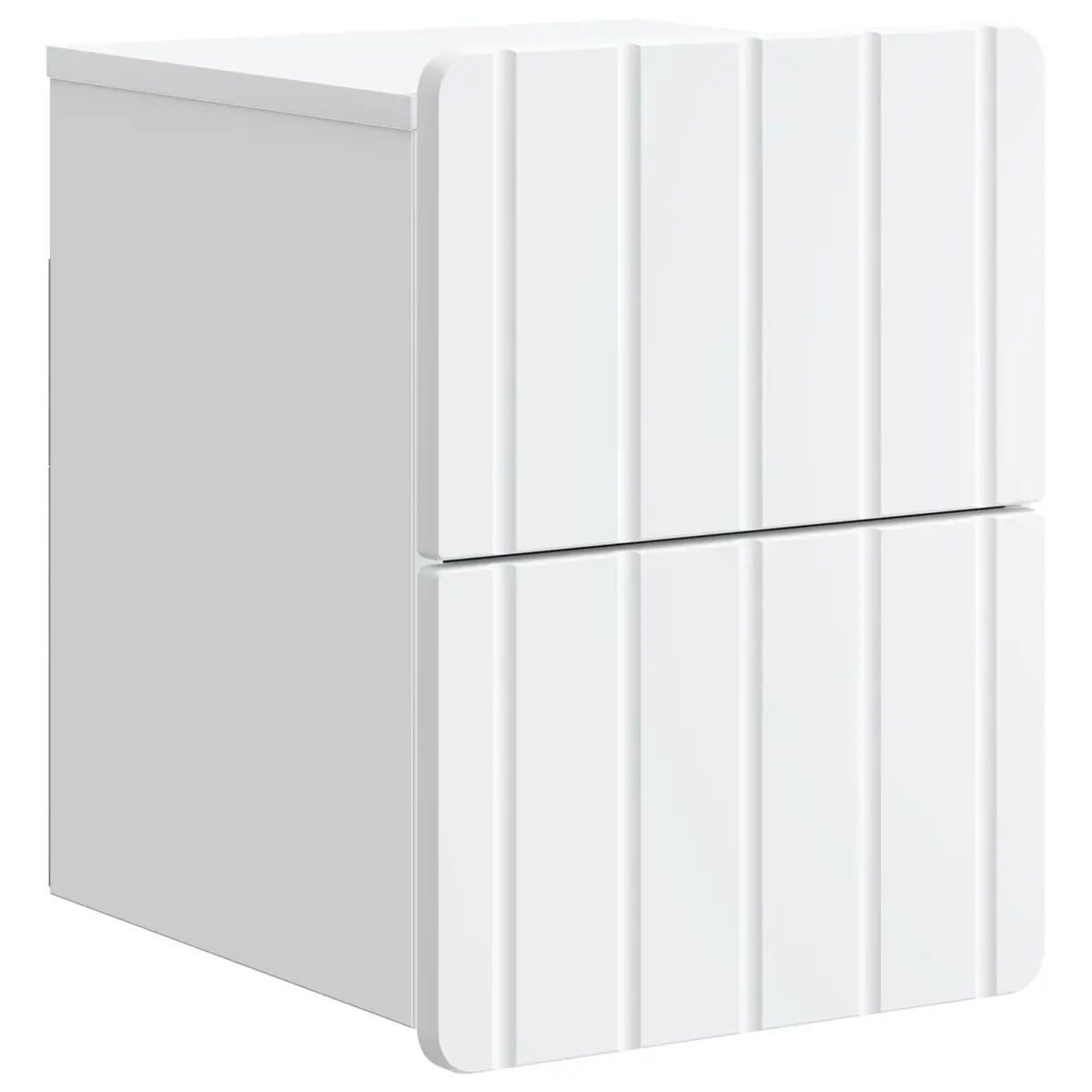 Wall-Mounted Bedside Cabinet White Storage Organiser Nightstand Small Spaces