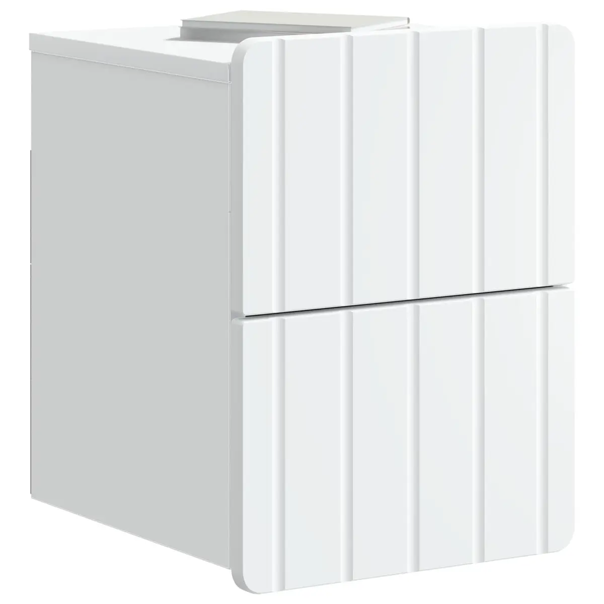 Wall-Mounted Bedside Cabinet White Storage Organiser Nightstand Small Spaces