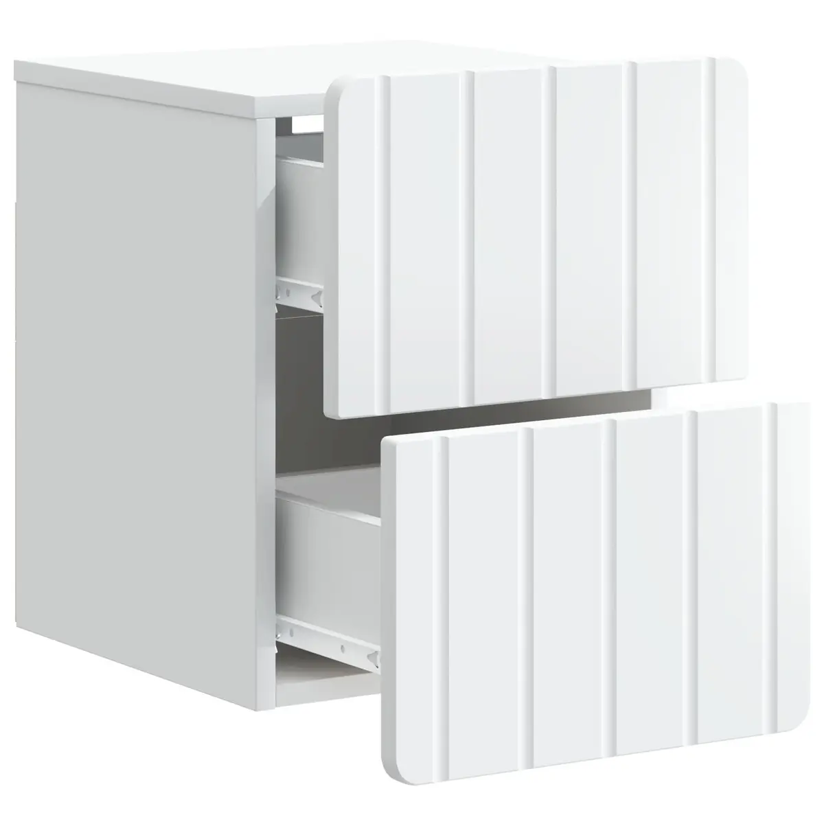 Wall-Mounted Bedside Cabinet White Storage Organiser Nightstand Small Spaces