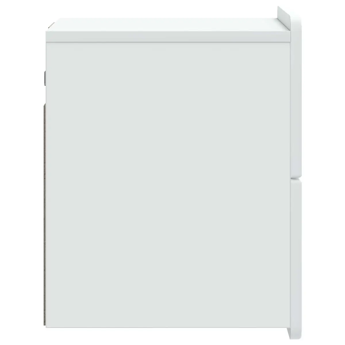 Wall-Mounted Bedside Cabinet White Storage Organiser Nightstand Small Spaces