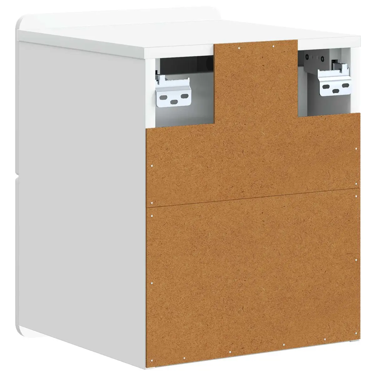 Wall-Mounted Bedside Cabinet White Storage Organiser Nightstand Small Spaces