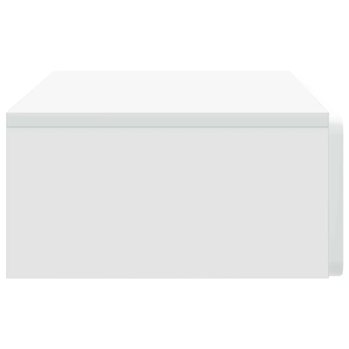 Wall-Mounted Side Table White Storage Cabinet Rectangular Engineered Wood