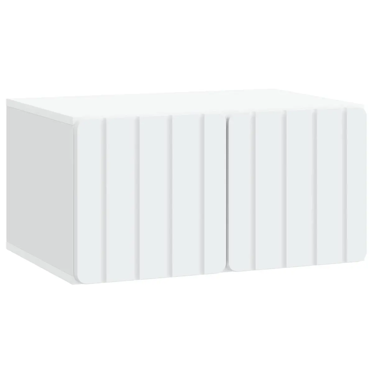 Wall-Mounted TV Cabinet Modern Minimalist 59.5 x 41 x 30 cm Engineered Wood White