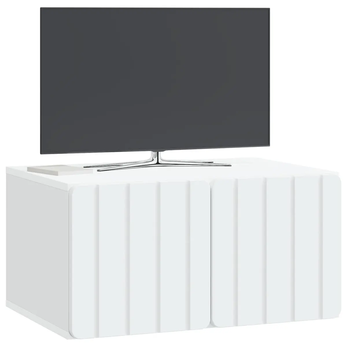 Wall-Mounted TV Cabinet Modern Minimalist 59.5 x 41 x 30 cm Engineered Wood White