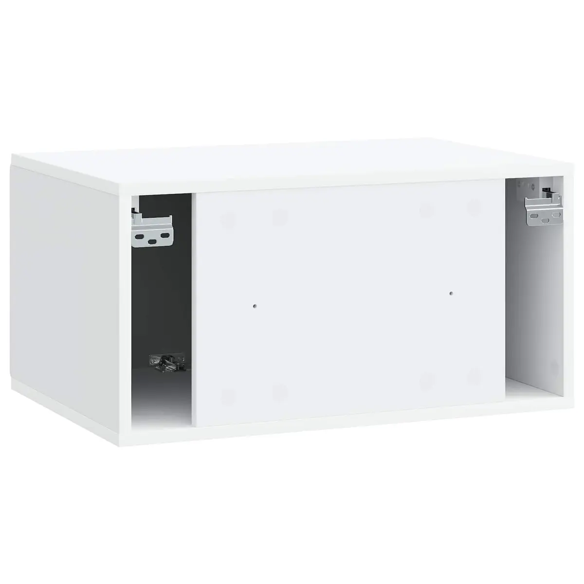 Wall-Mounted TV Cabinet Modern Minimalist 59.5 x 41 x 30 cm Engineered Wood White
