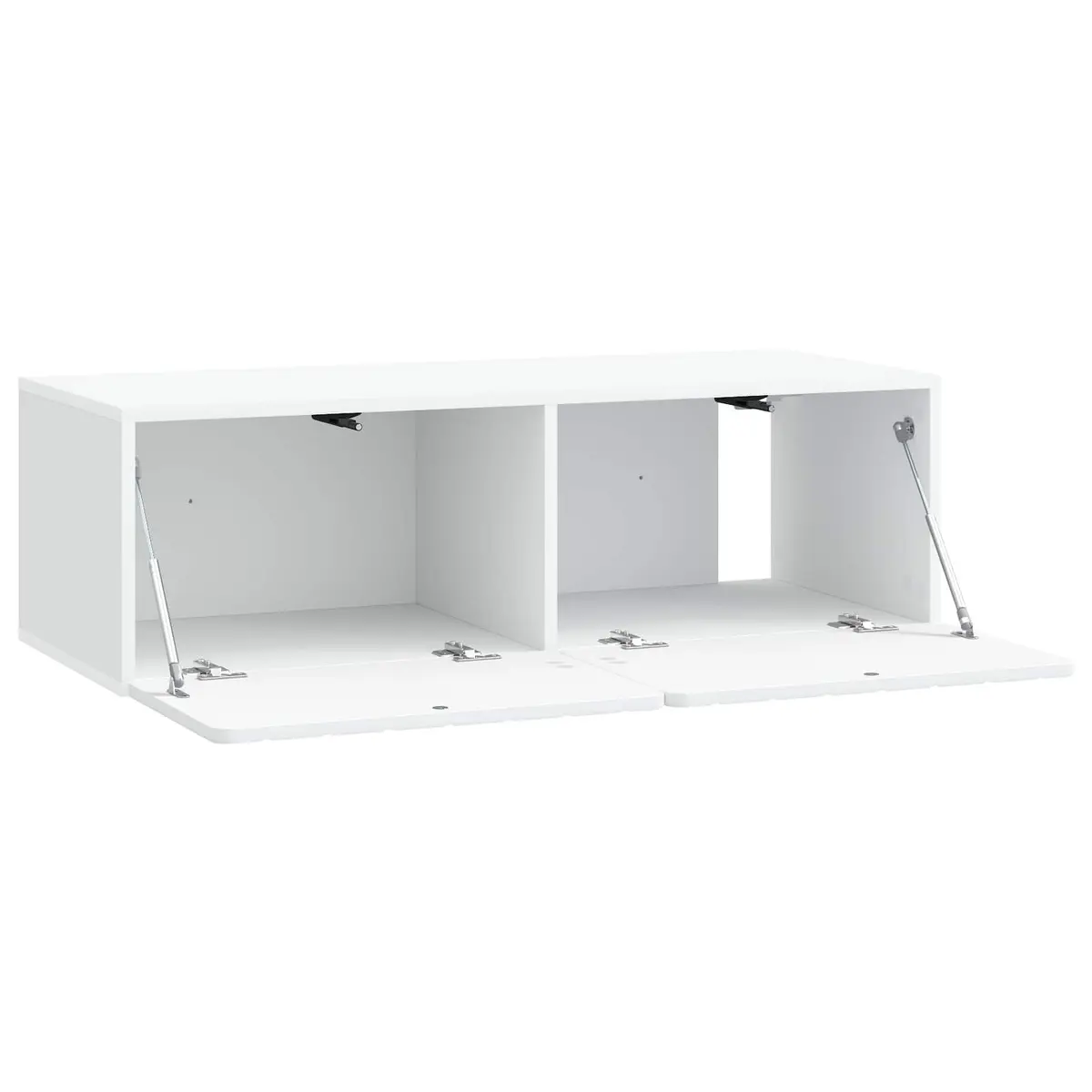 White Wall-Mounted TV Cabinet for Living Rooms