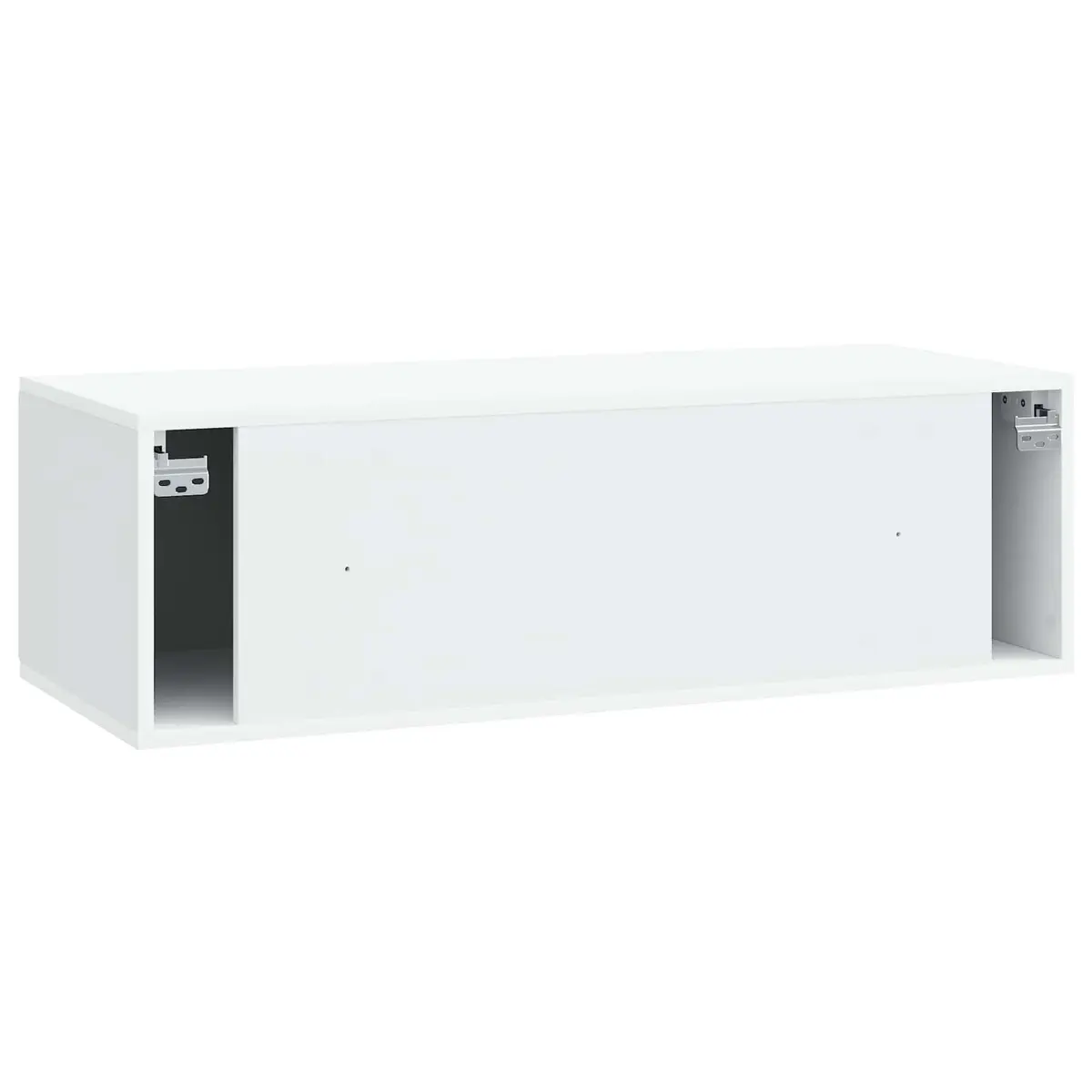 White Wall-Mounted TV Cabinet for Living Rooms