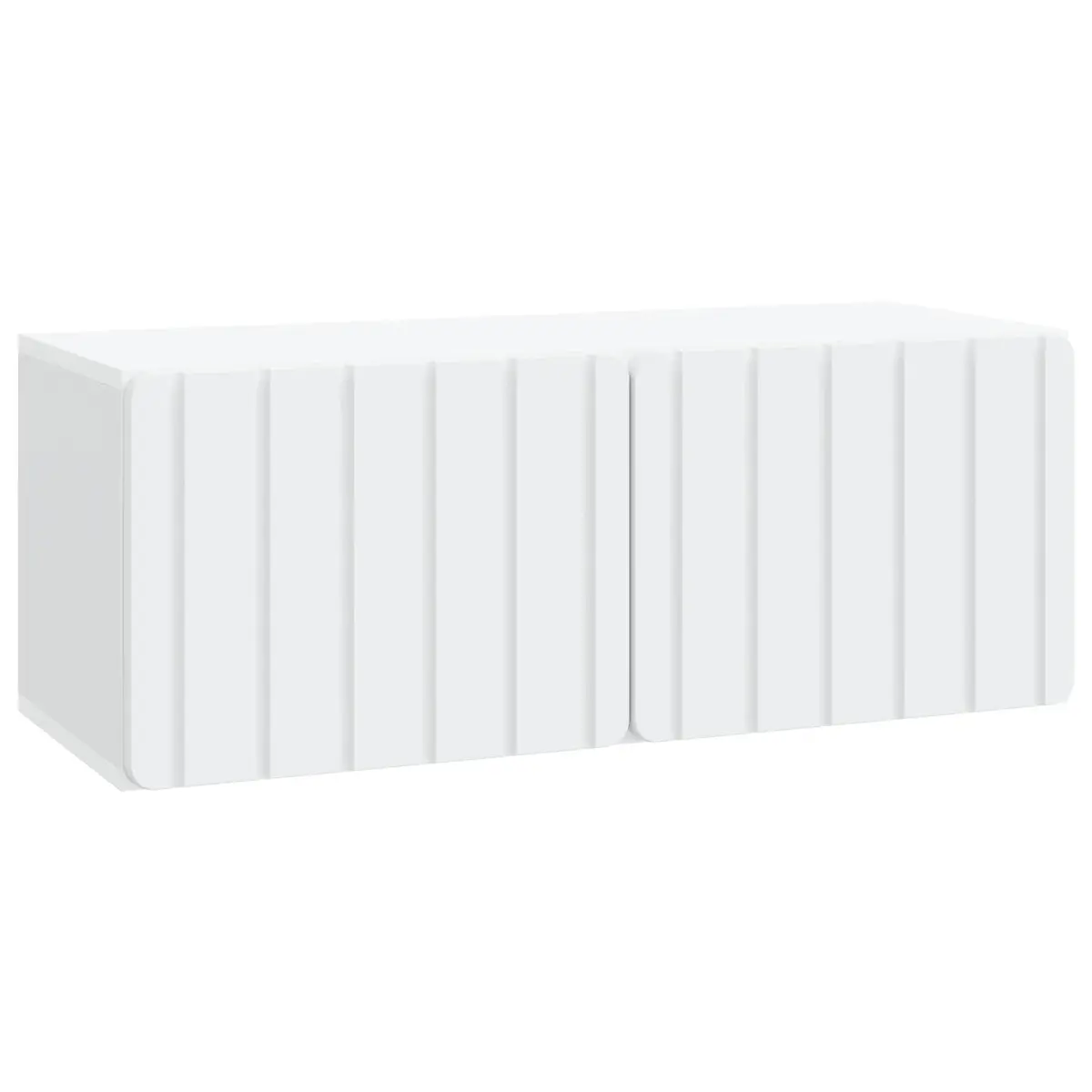 Wall-Mounted TV Cabinet 78.5 x 31 x 30 cm White Storage Unit Modern Design
