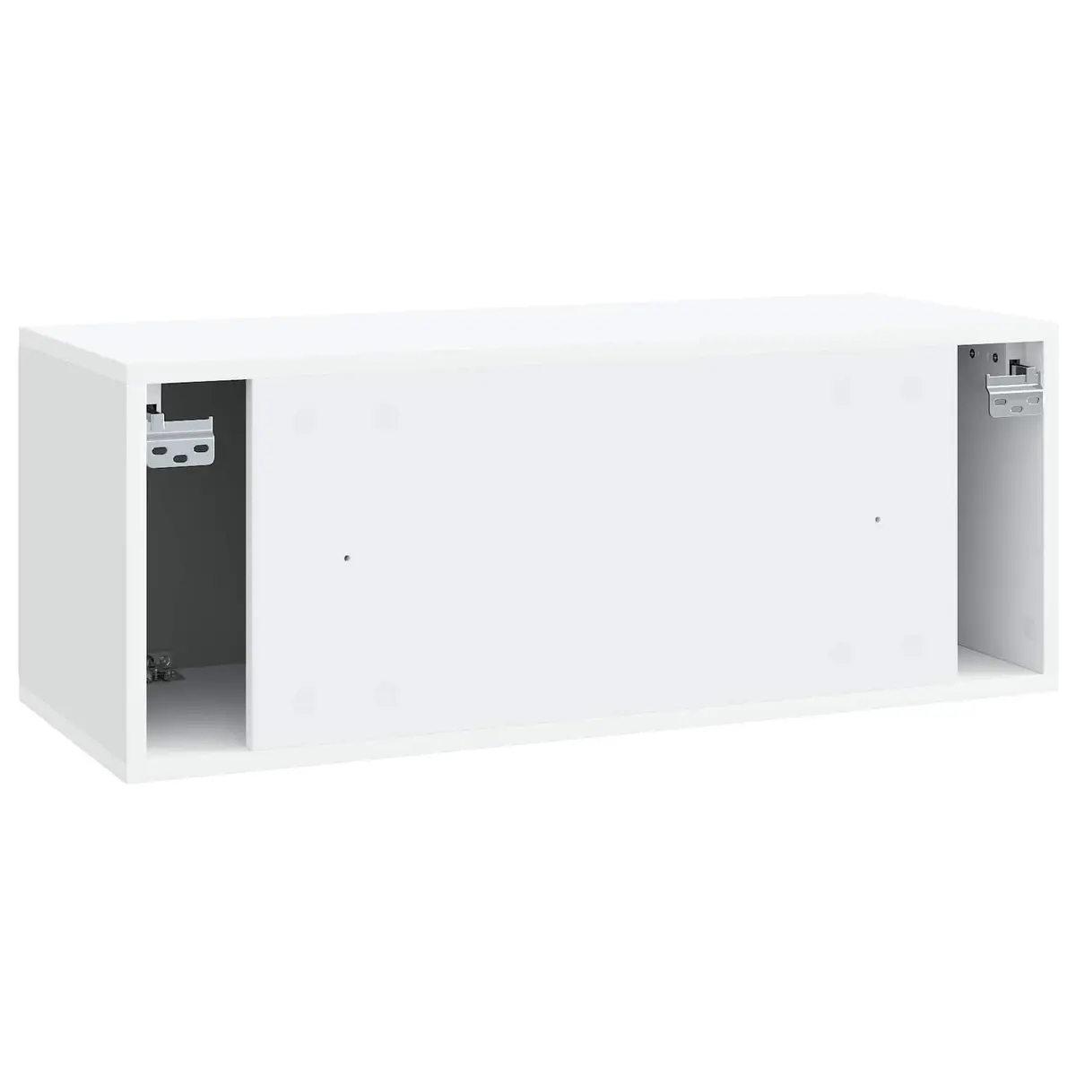 Wall-Mounted TV Cabinet 78.5 x 31 x 30 cm White Storage Unit Modern Design
