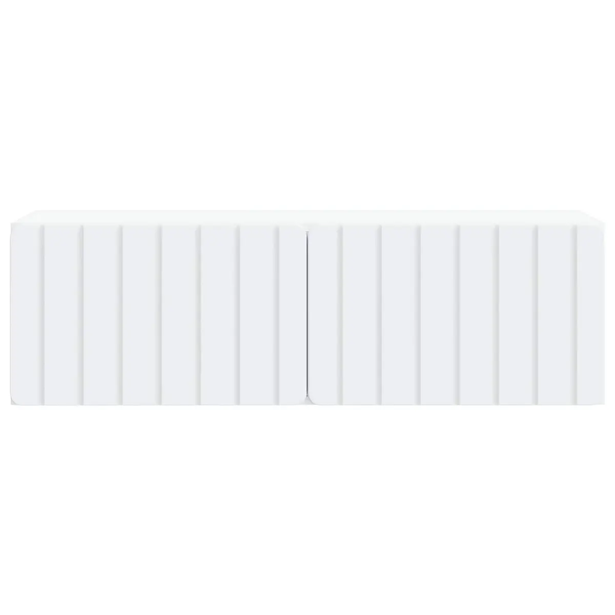 Wall-Mounted TV Cabinet 98x31x30cm White Modern Storage Unit Living Room