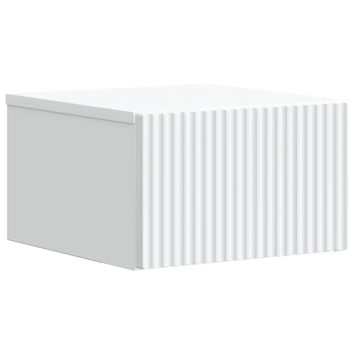 Wall-Mounted Bedside Cabinet Storage Drawer White 33x34.5x20cm Engineered Wood