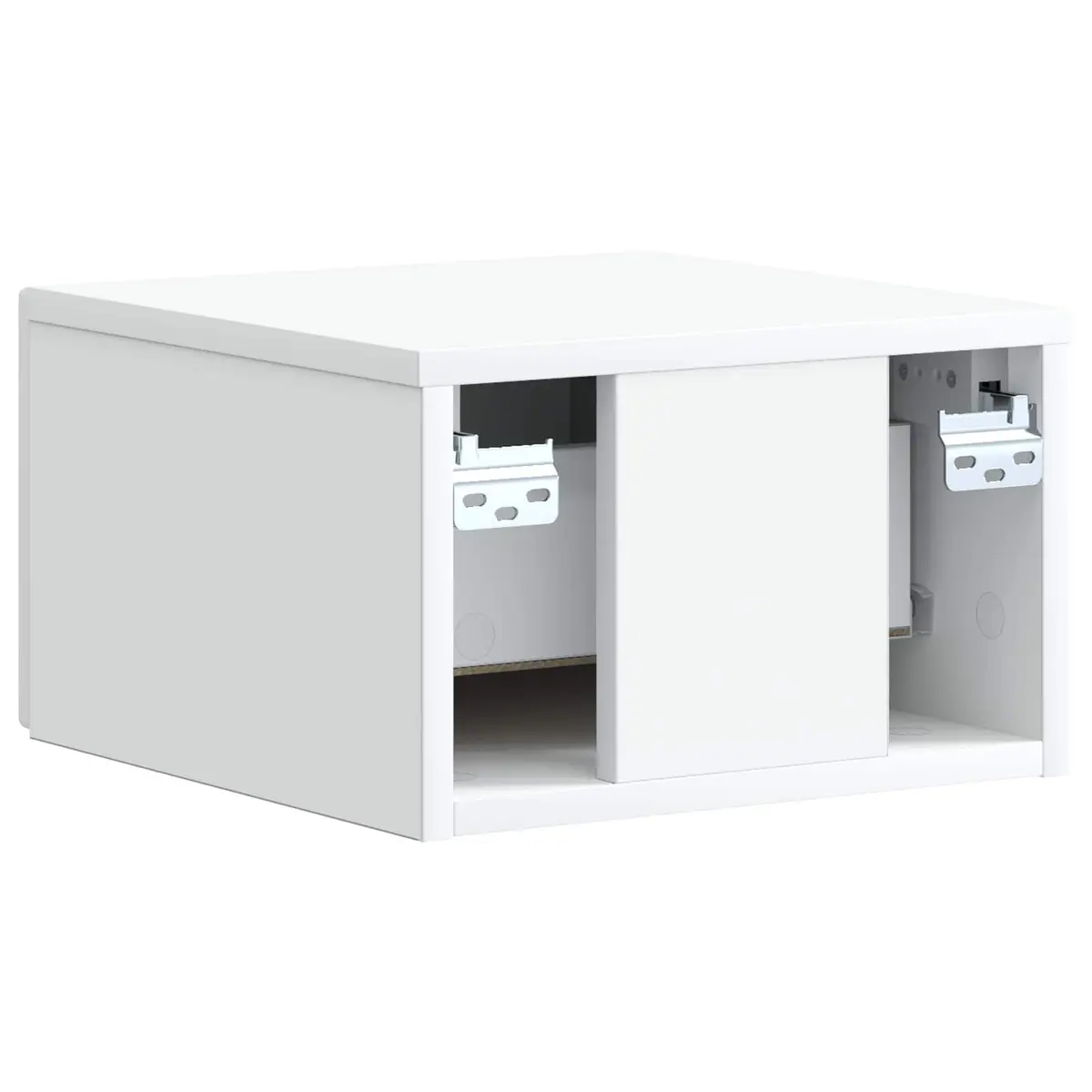 Wall-Mounted Bedside Cabinet Storage Drawer White 33x34.5x20cm Engineered Wood