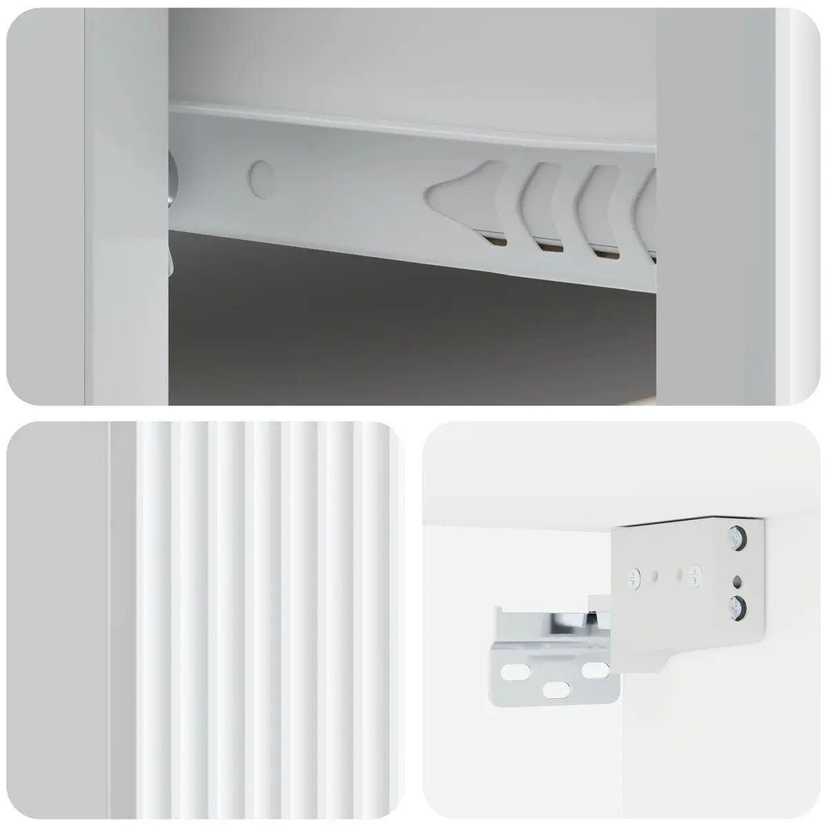 Wall-Mounted Bedside Cabinet Storage Drawer White 33x34.5x20cm Engineered Wood