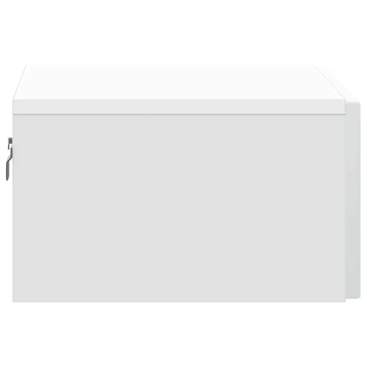 Wall-Mounted Bedside Cabinet White Compact Bedroom Nightstand Storage Organizer