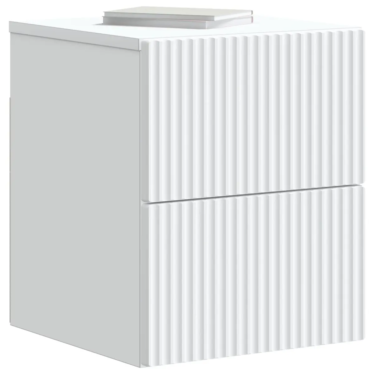 White Engineered Wood Wall-Mounted Cabinet
